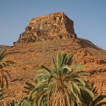 Approximately 800 years old fortified granary citadel Agadir Id Aissa above the oasis village Amtoudi